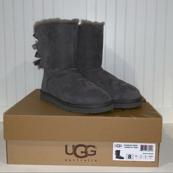 UGG Shoes - UGG Bailey Bow Grey size 8